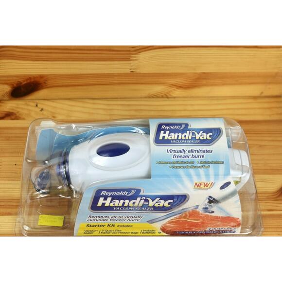 New Reynolds Handi-Vac Vacuum Sealer Freezer Storage Bag Starter Kit - Picture 2 of 4